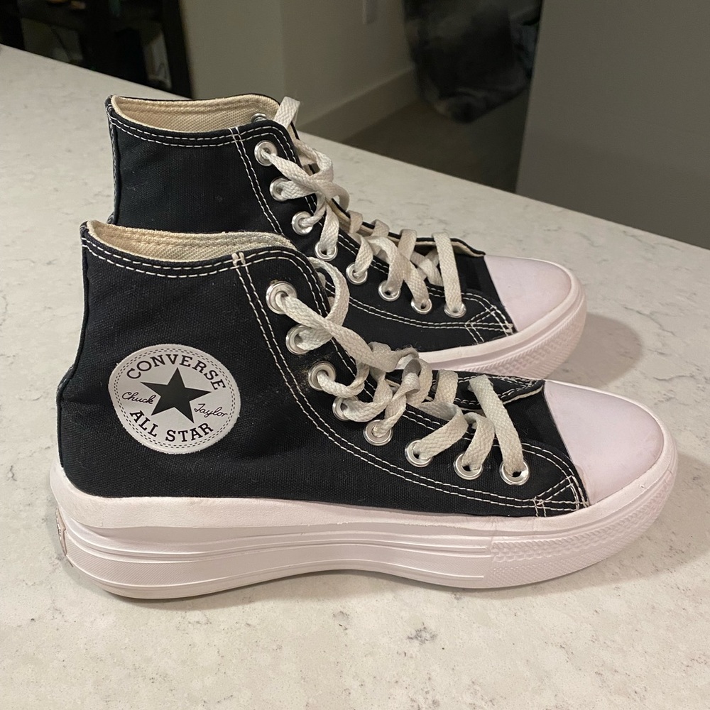 Platform converse in black